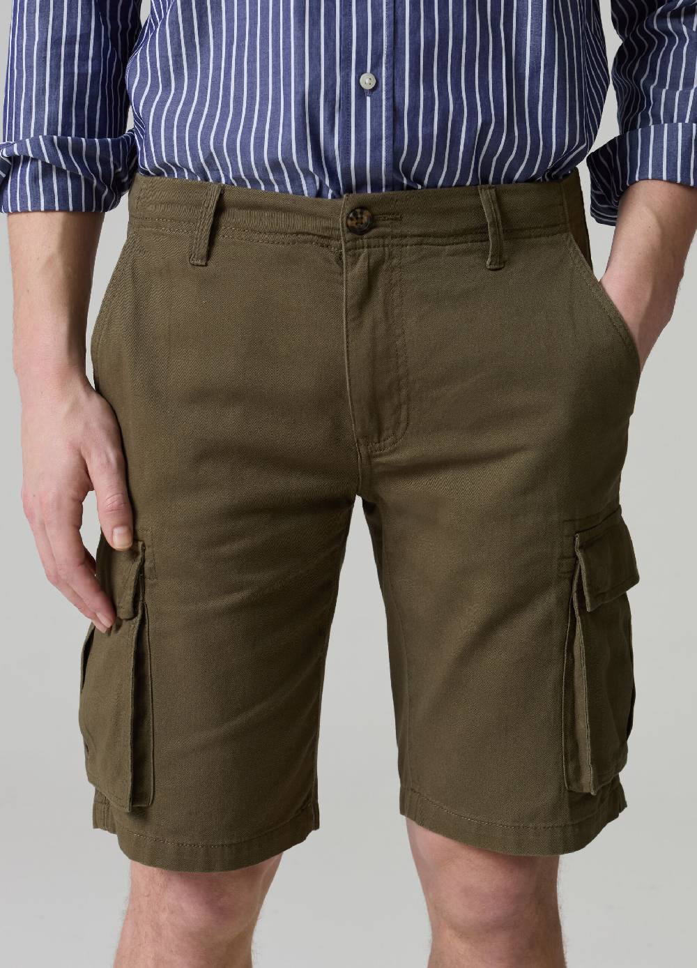 Ovs Bermuda Cargo In Twill Di Cotone