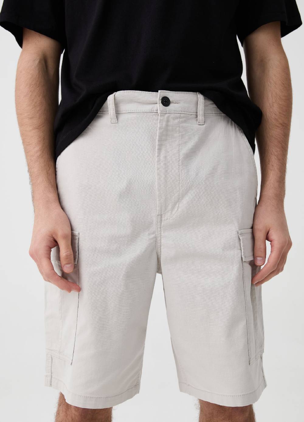Ovs Bermuda Cargo Stretch Con Trama Ripstop