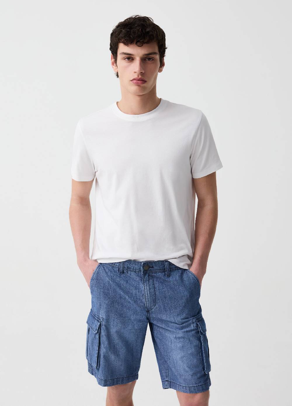 Ovs Bermuda chino cargo in denim