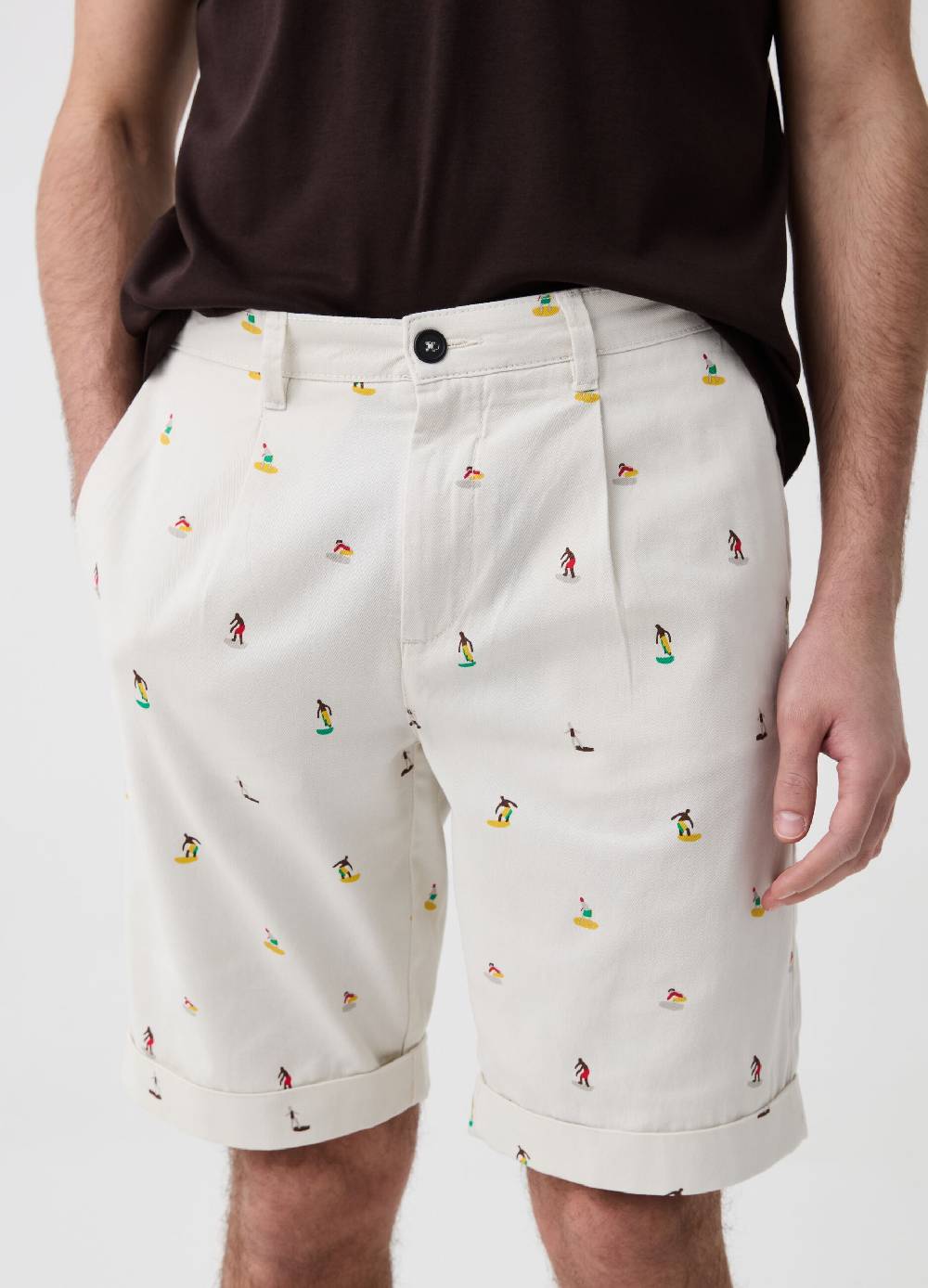Ovs Bermuda Chino Con Stampa Surf