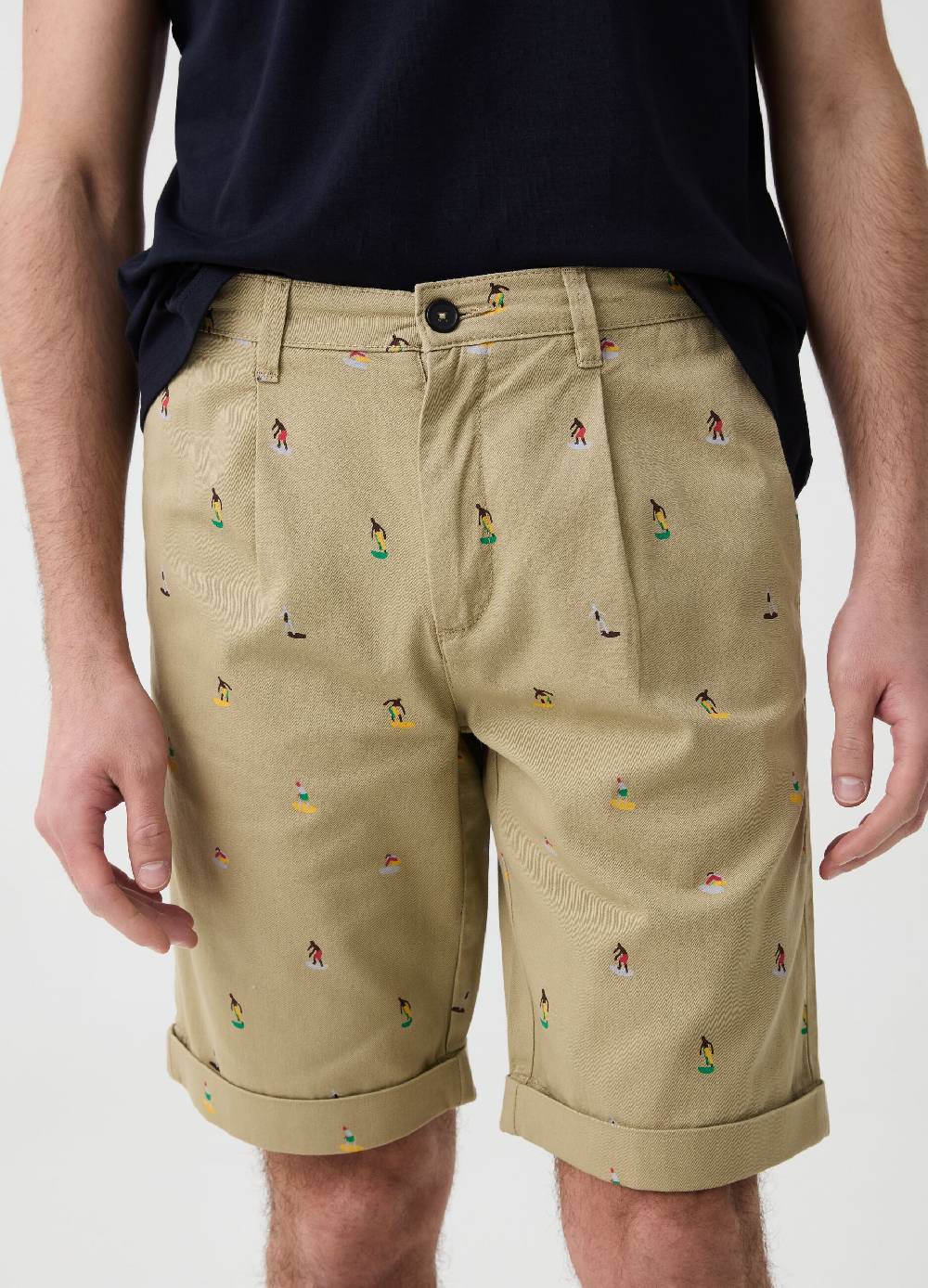 Ovs Bermuda Chino Con Stampa Surf