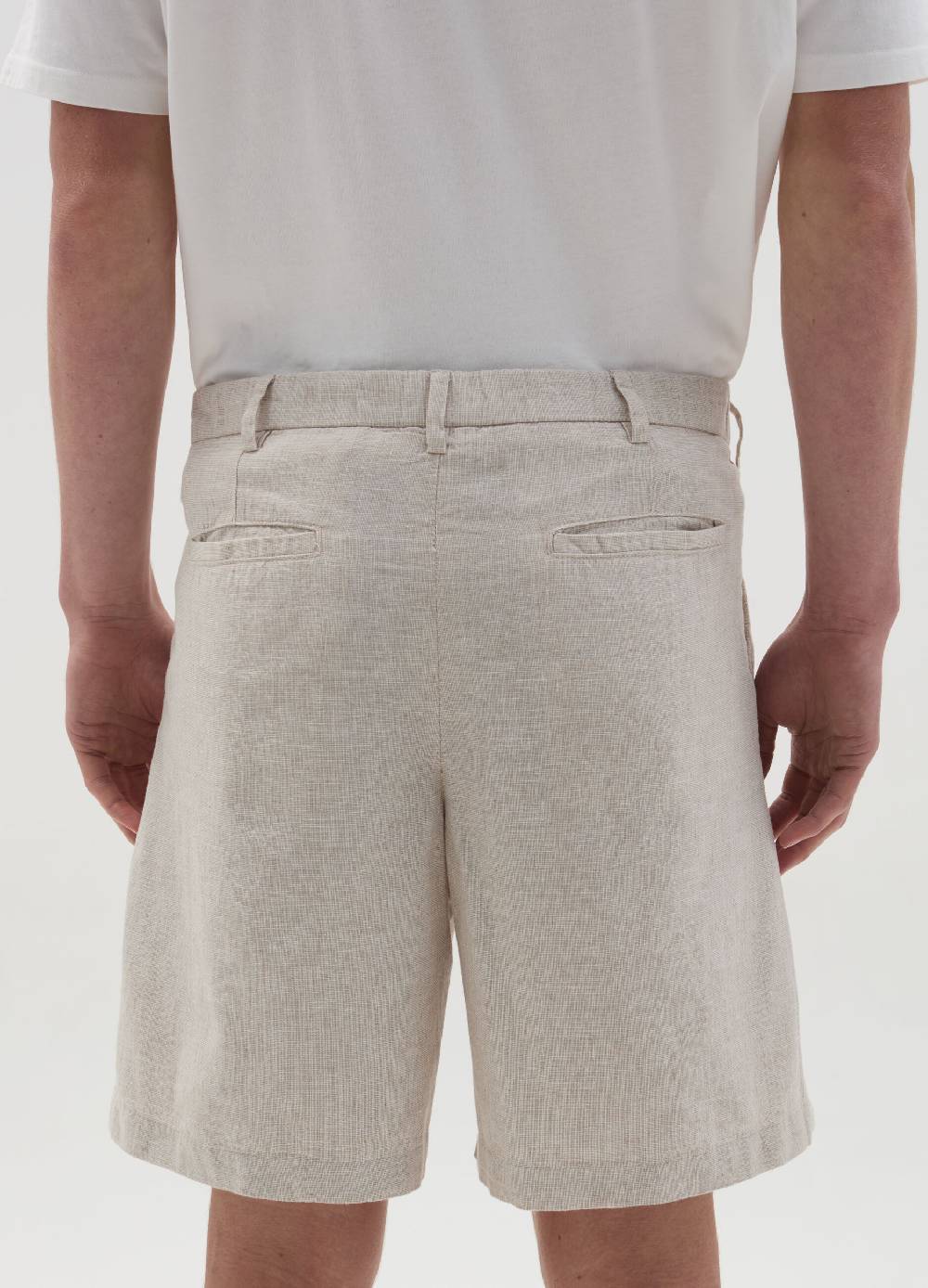 Ovs Bermuda Chino In Cotone E Lino Con Pinces