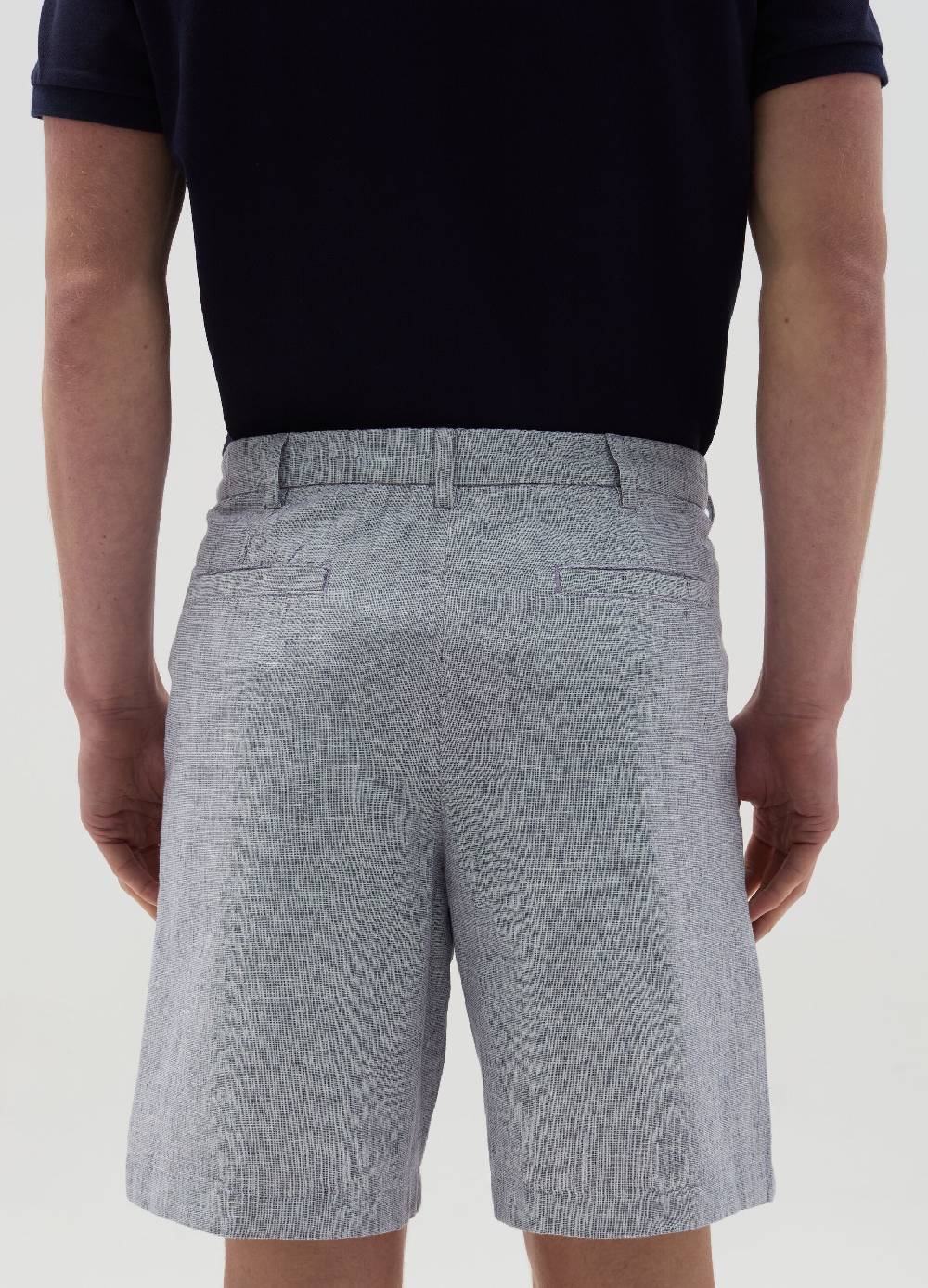 Ovs Bermuda Chino In Cotone E Lino Con Pinces