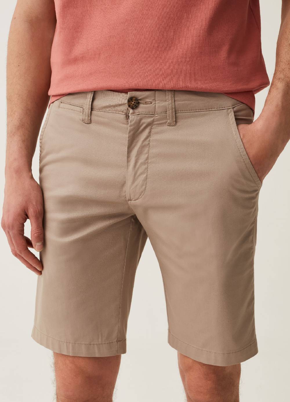 Ovs Bermuda Chino In Cotone Stretch
