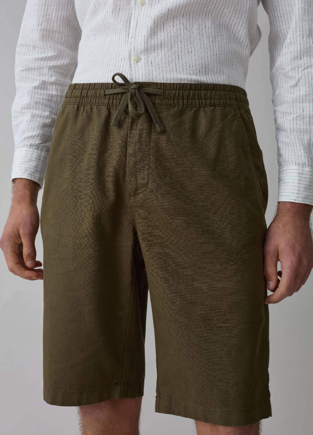 Ovs Bermuda Chino In Lino E Cotone Con Coulisse