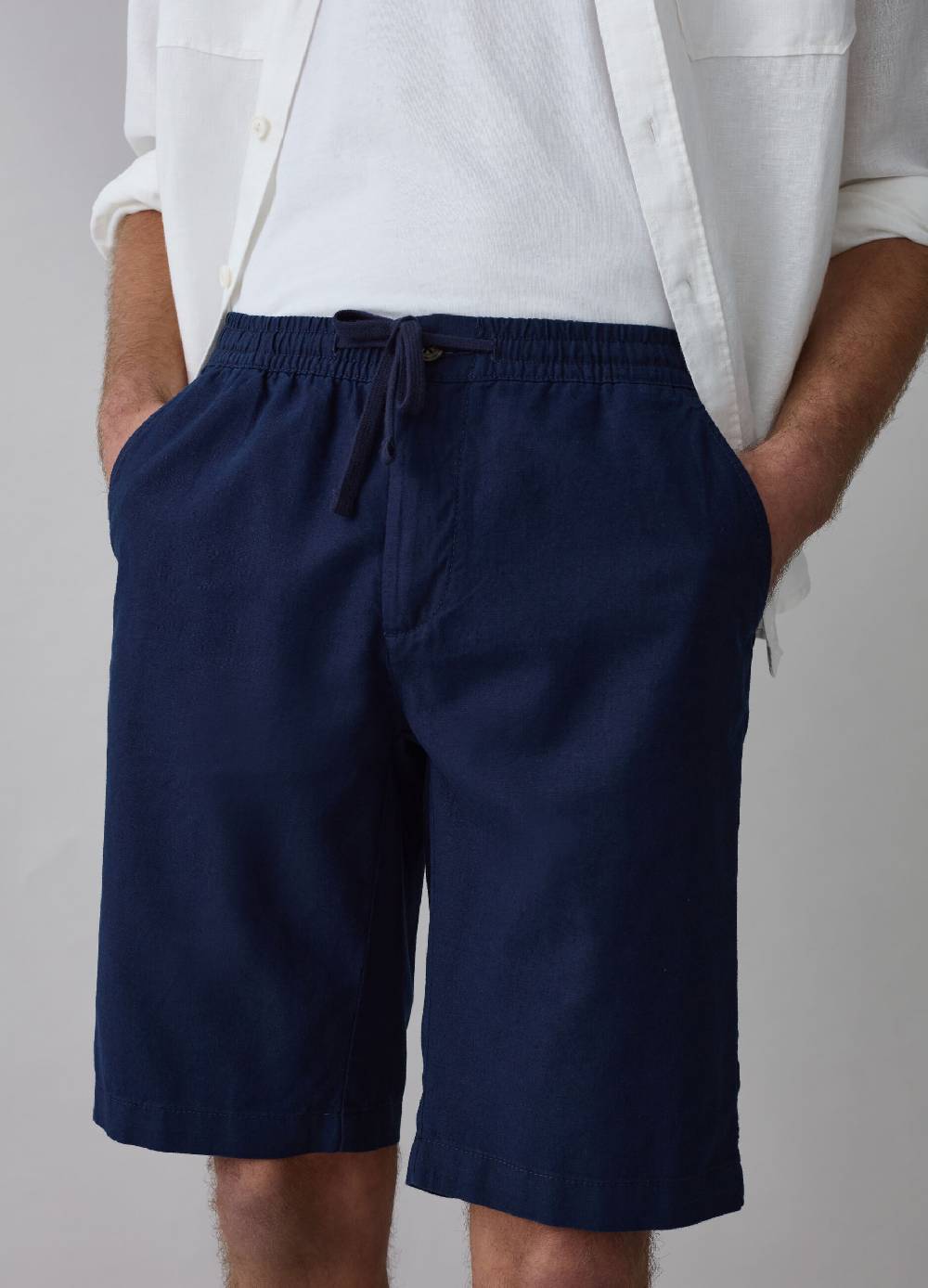 Ovs Bermuda Chino In Lino E Cotone Con Coulisse