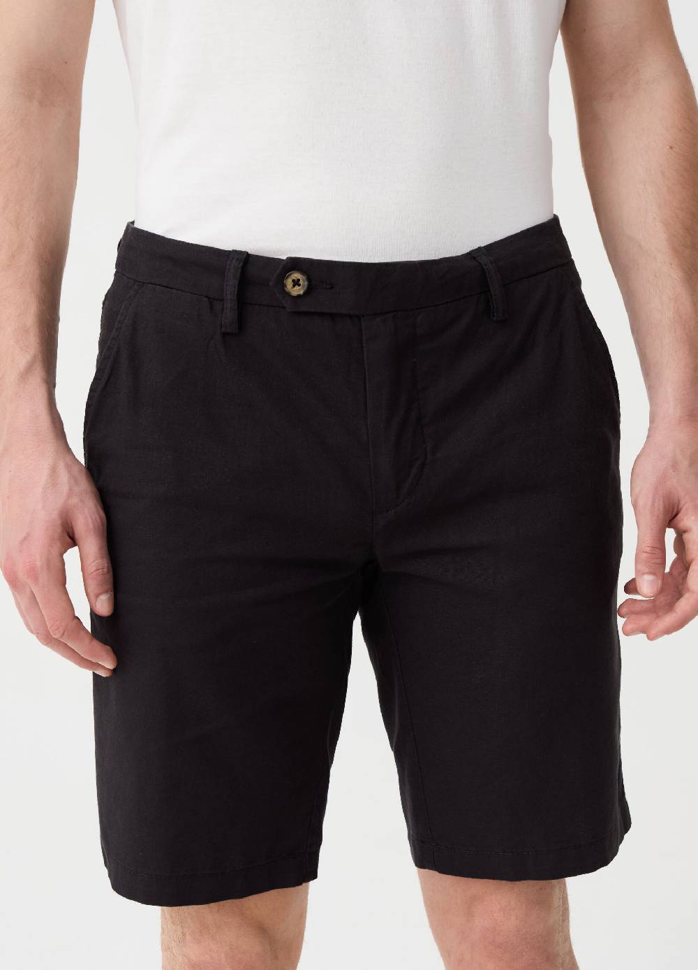 Ovs Bermuda Chino In Lino E Cotone