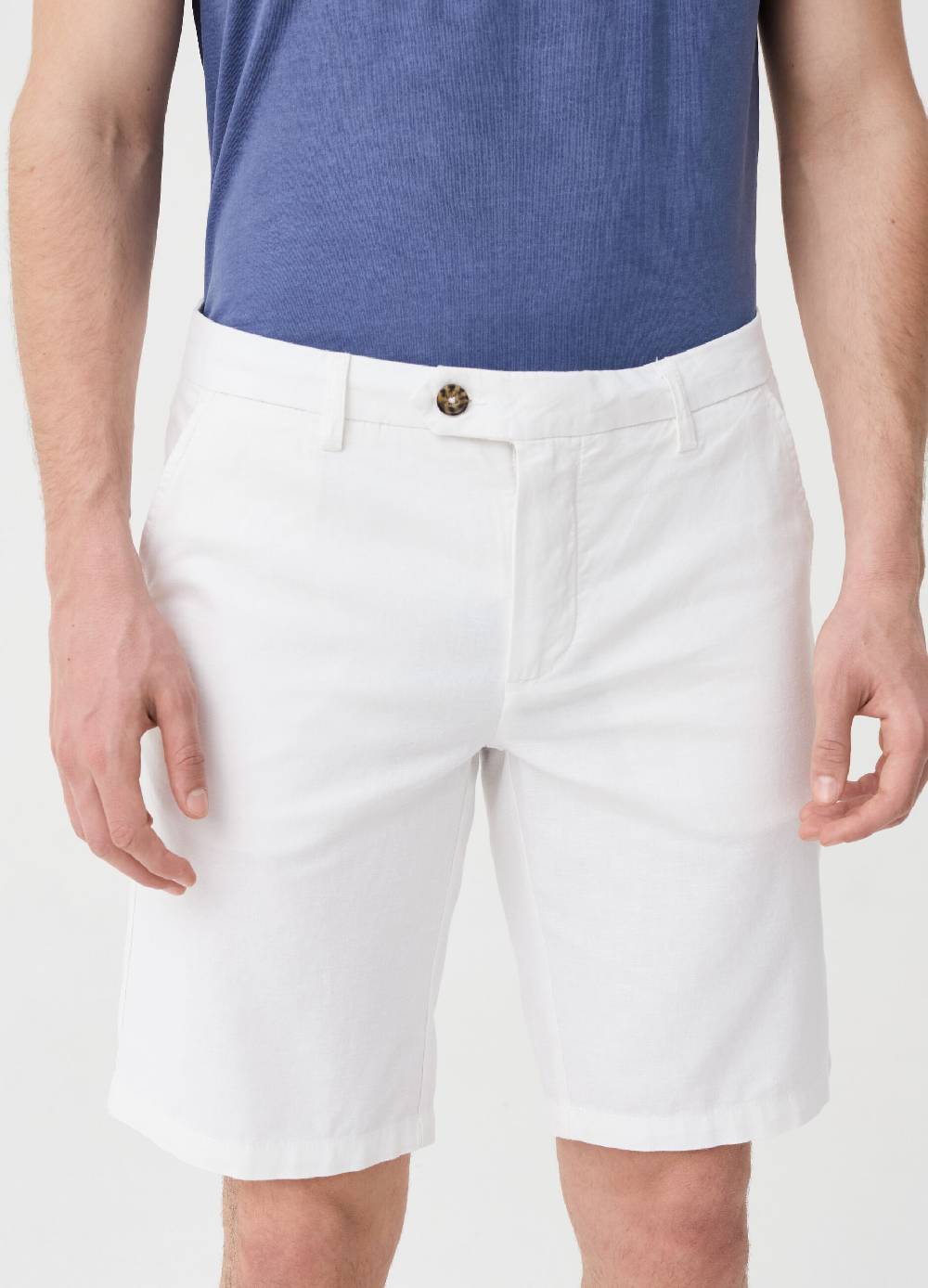 Ovs Bermuda Chino In Lino E Cotone