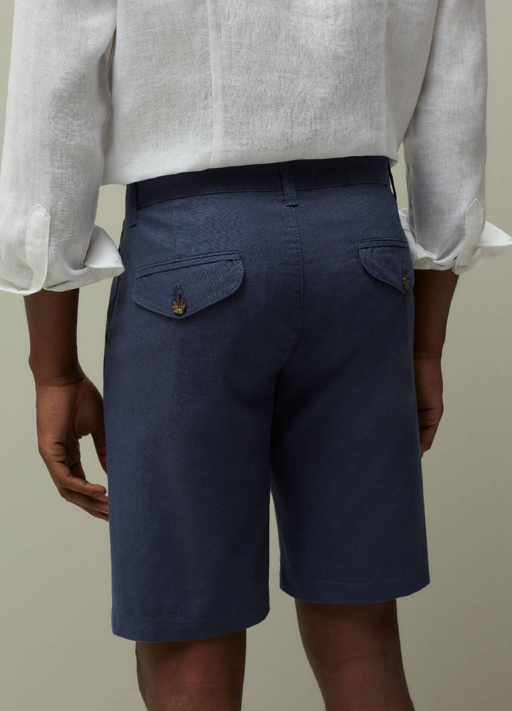 Ovs Bermuda Chino In Lino E Cotone