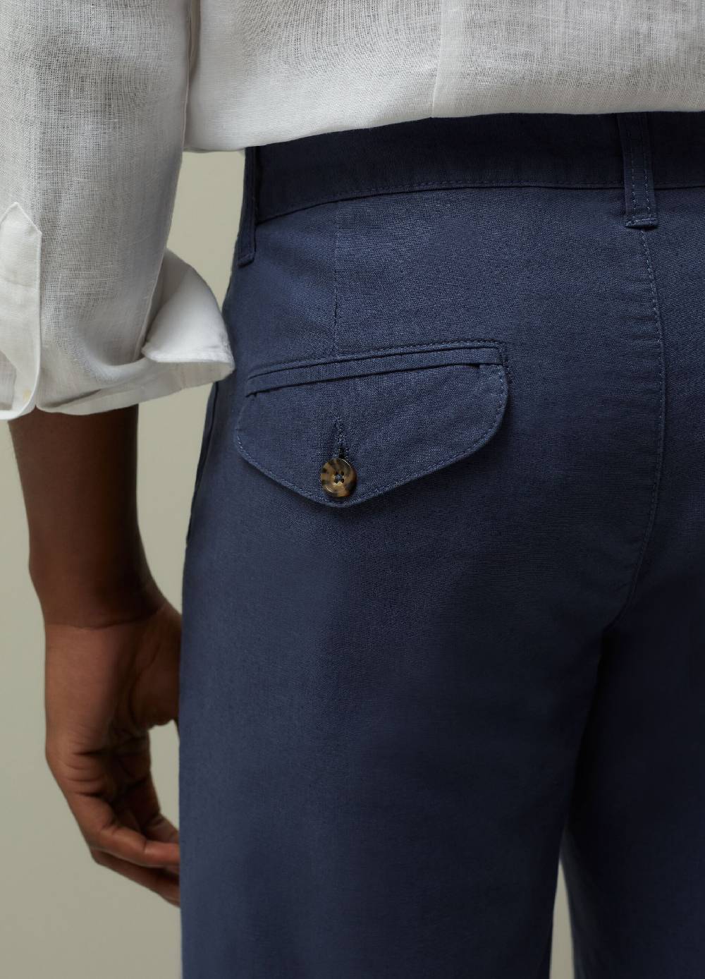 Ovs Bermuda Chino In Lino E Cotone
