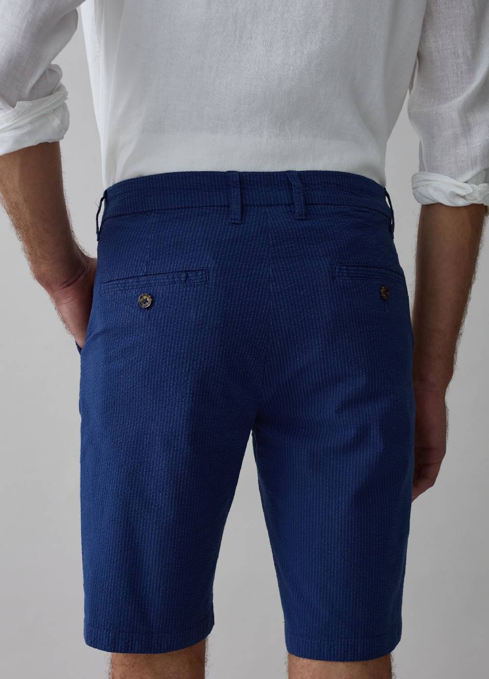 Ovs Bermuda Chino In Seersucker A Righe