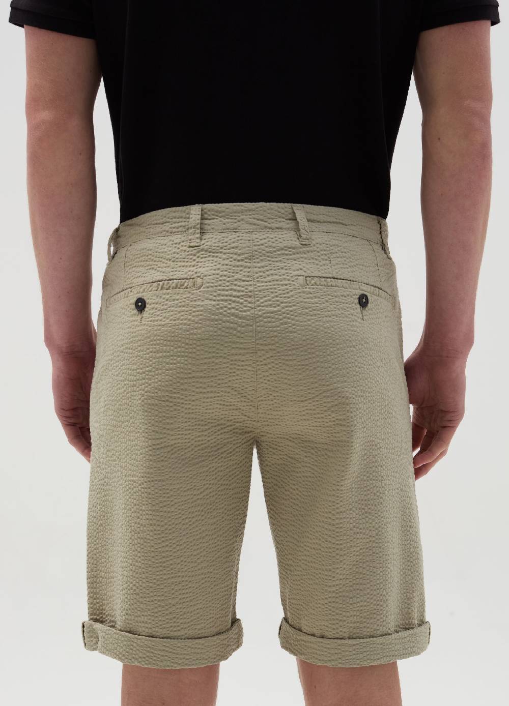 Ovs Bermuda Chino In Seersucker Con Pinces