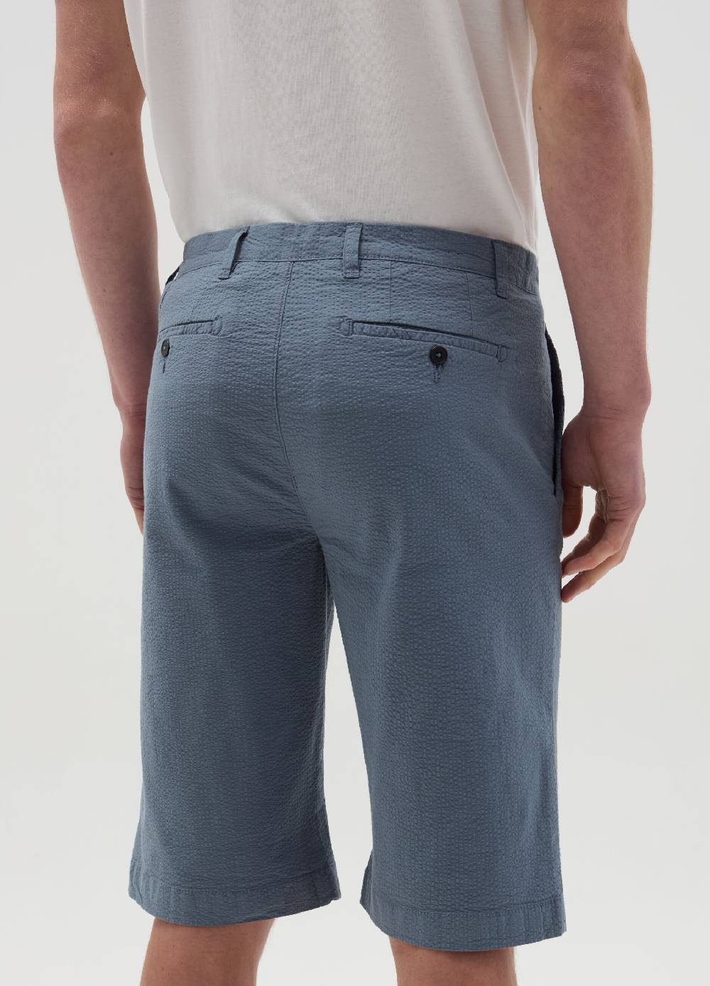 Ovs Bermuda Chino In Seersucker Con Pinces
