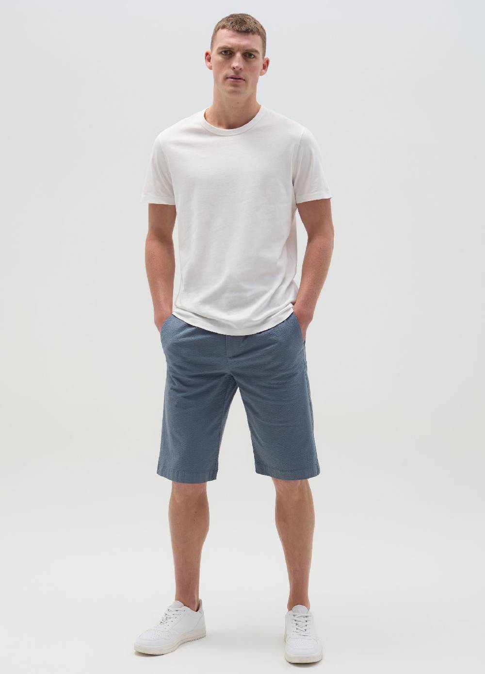 Ovs Bermuda chino in seersucker con pinces