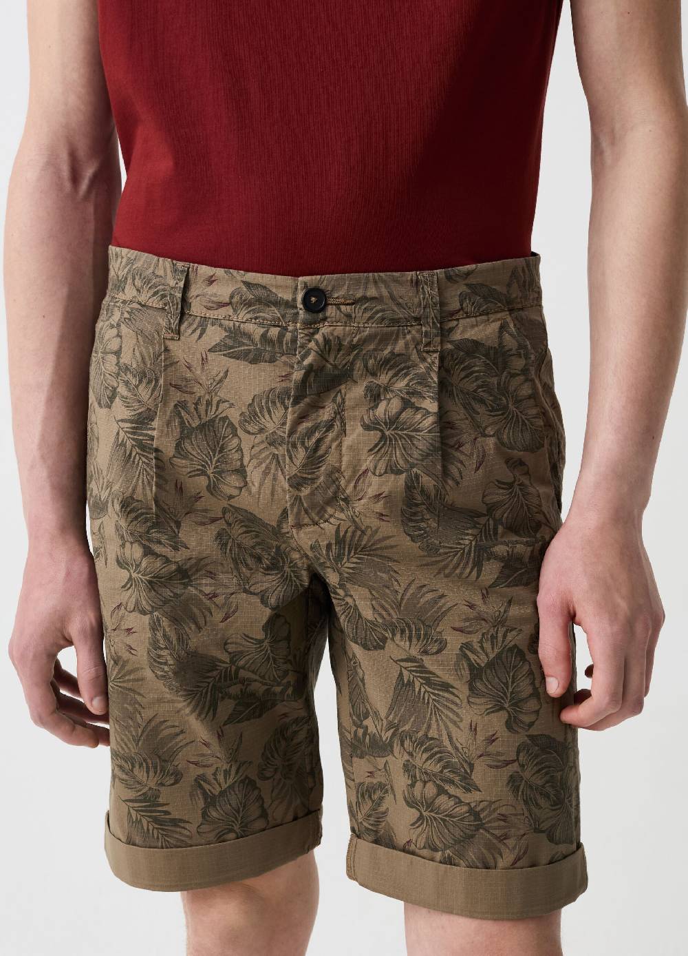 Ovs Bermuda Chino Stampato Con Trama Ripstop