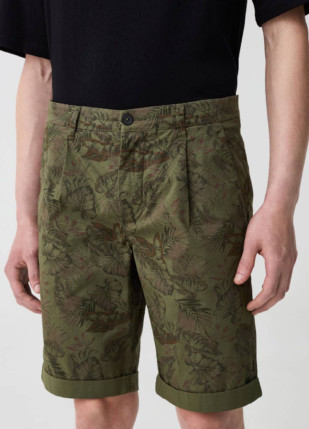 Ovs Bermuda Chino Stampato Con Trama Ripstop