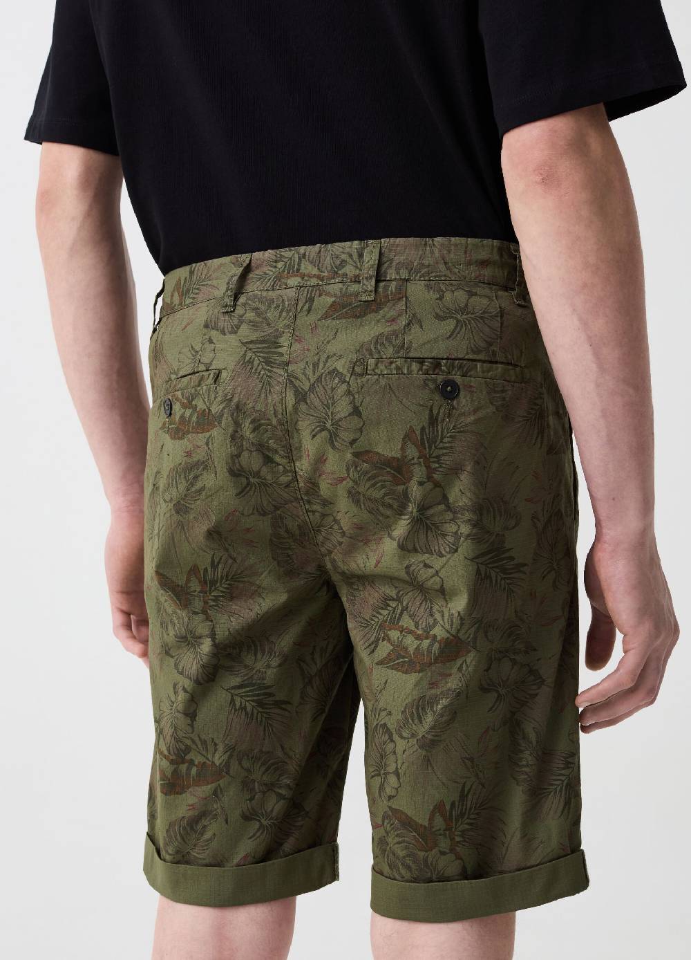 Ovs Bermuda Chino Stampato Con Trama Ripstop