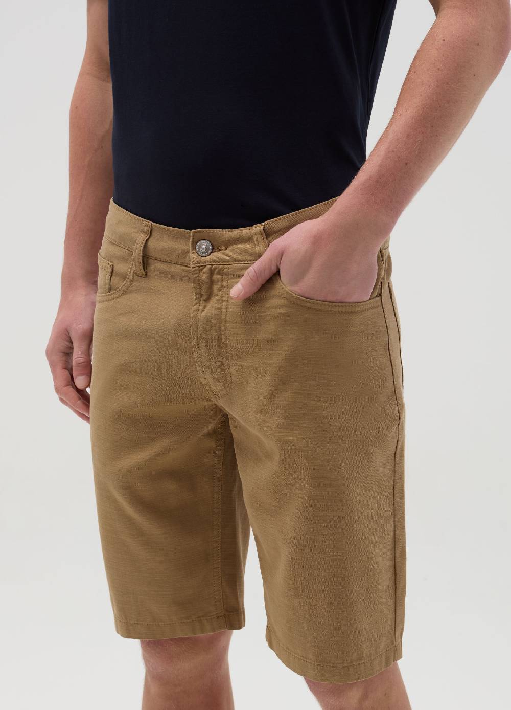 Ovs Bermuda Cinque Tasche In Cotone E Lino