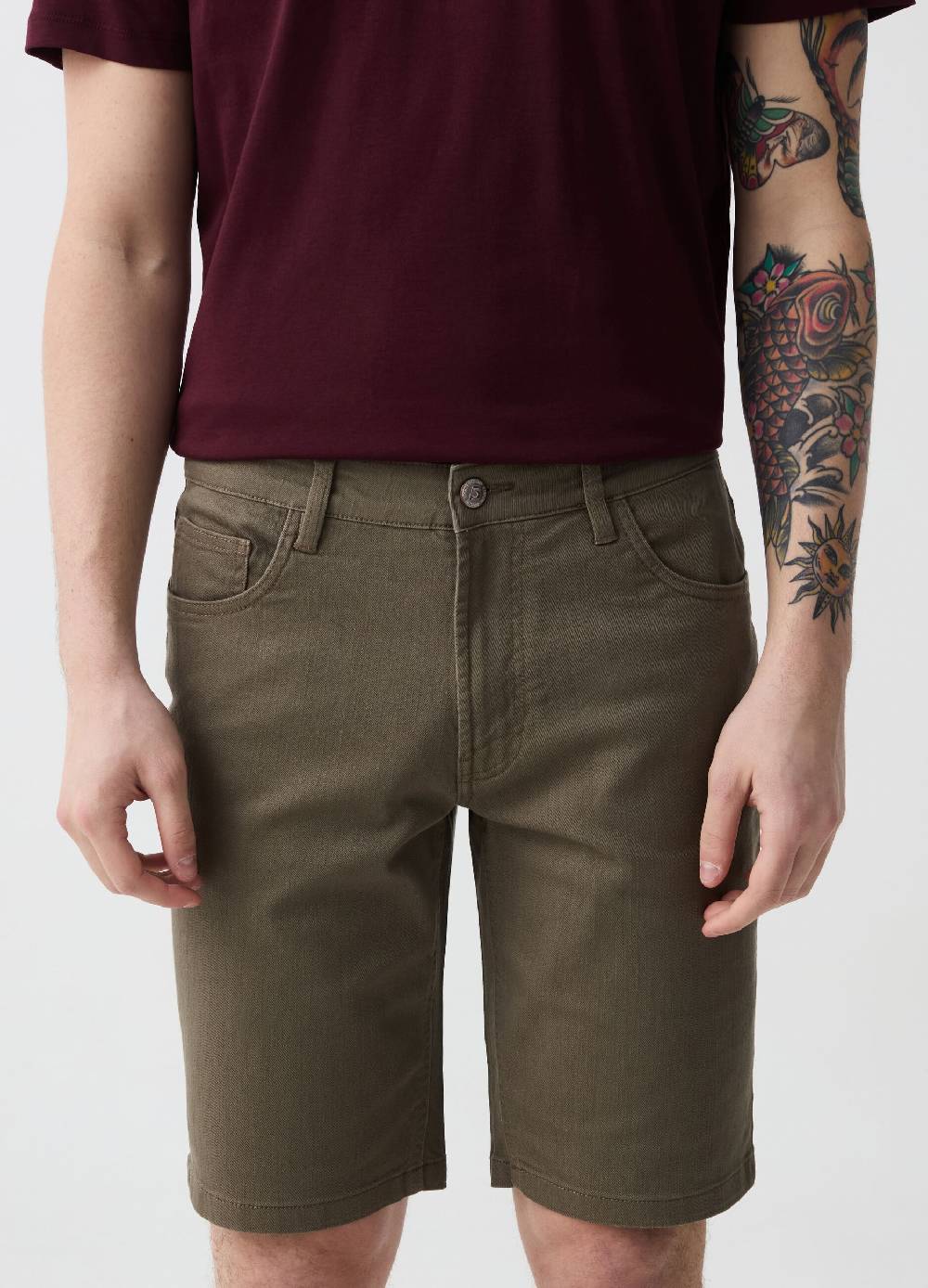 Ovs Bermuda Cinque Tasche In Cotone Stretch