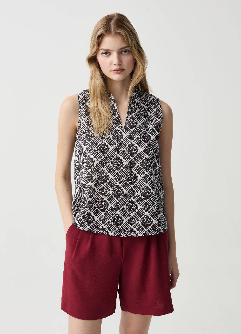 Ovs Bermuda fluido con pinces