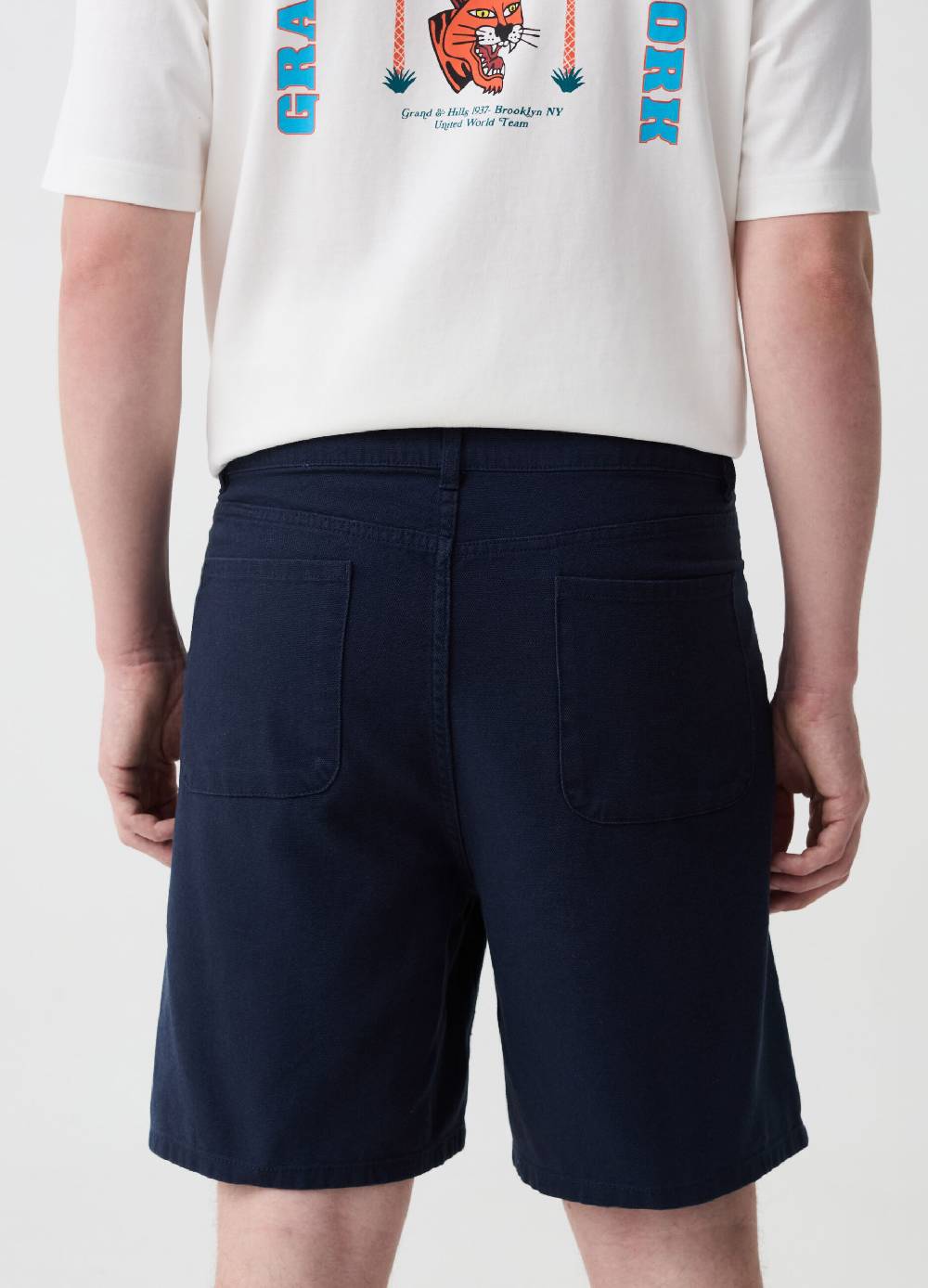 Ovs Bermuda In Cotone Dobby Stretch