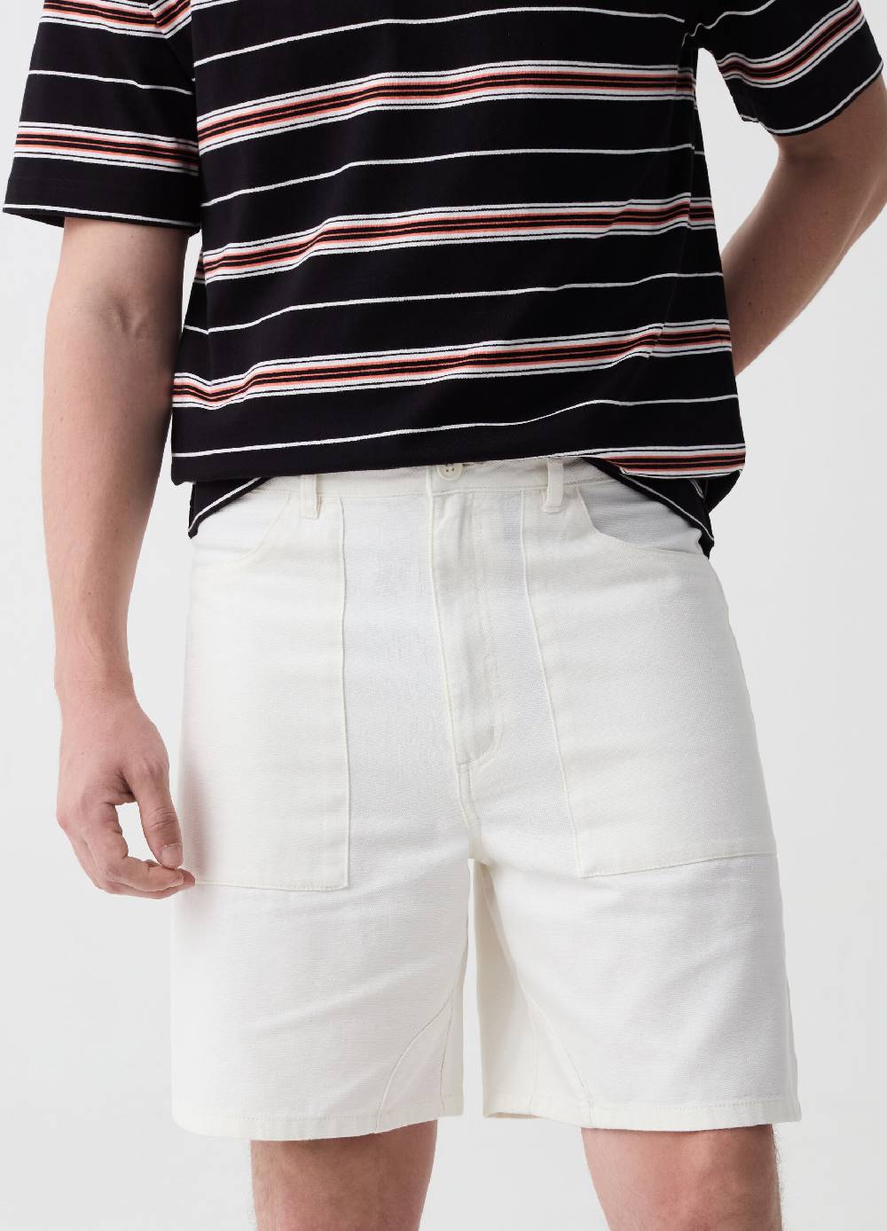 Ovs Bermuda In Cotone Dobby Stretch