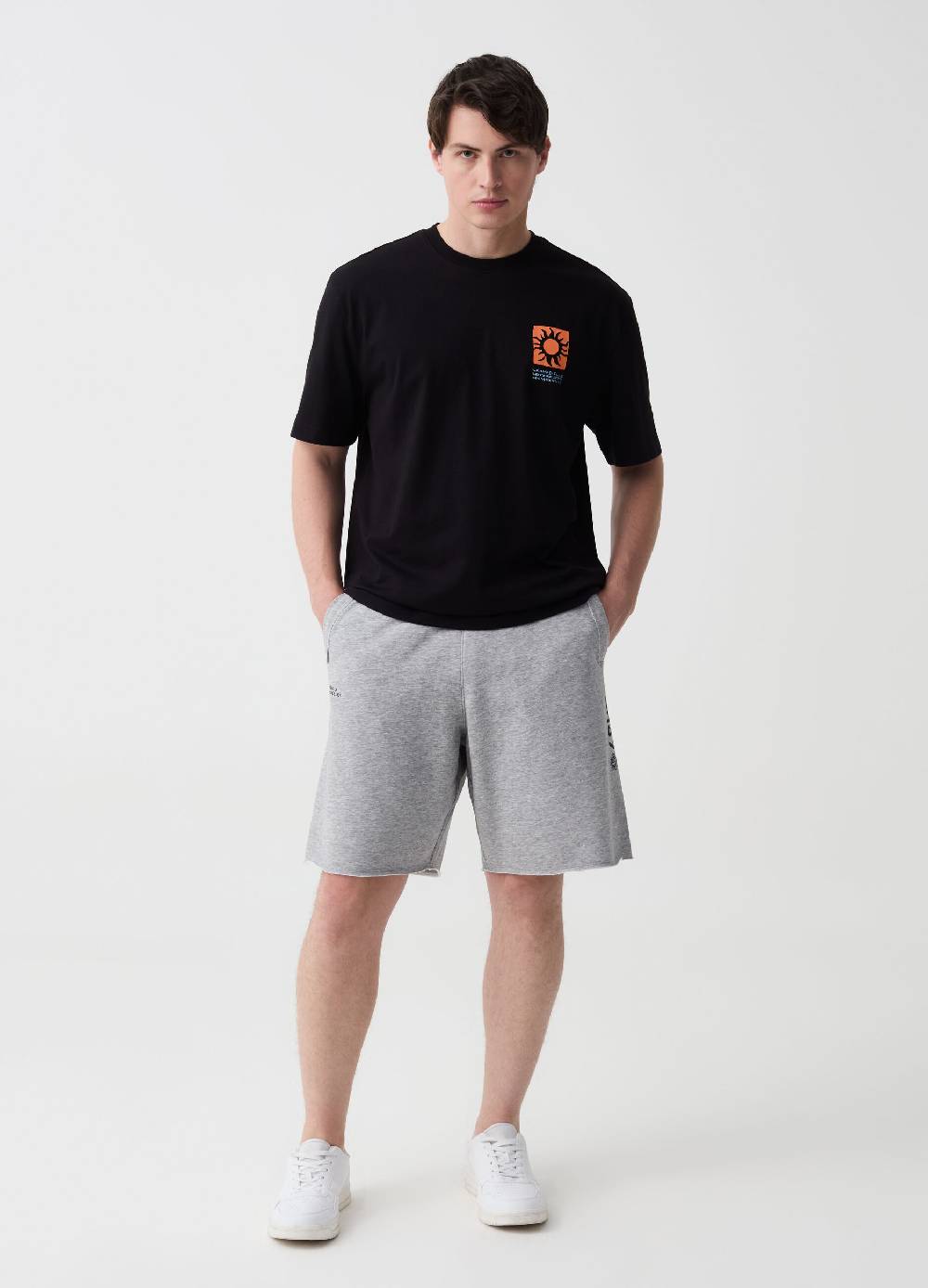 Ovs Bermuda jogger con coulisse e stampa
