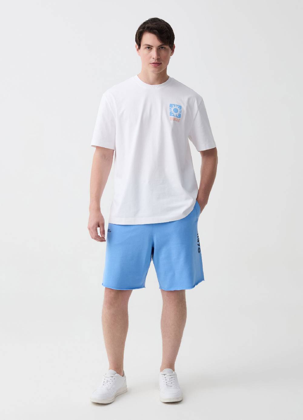 Ovs Bermuda jogger con coulisse e stampa