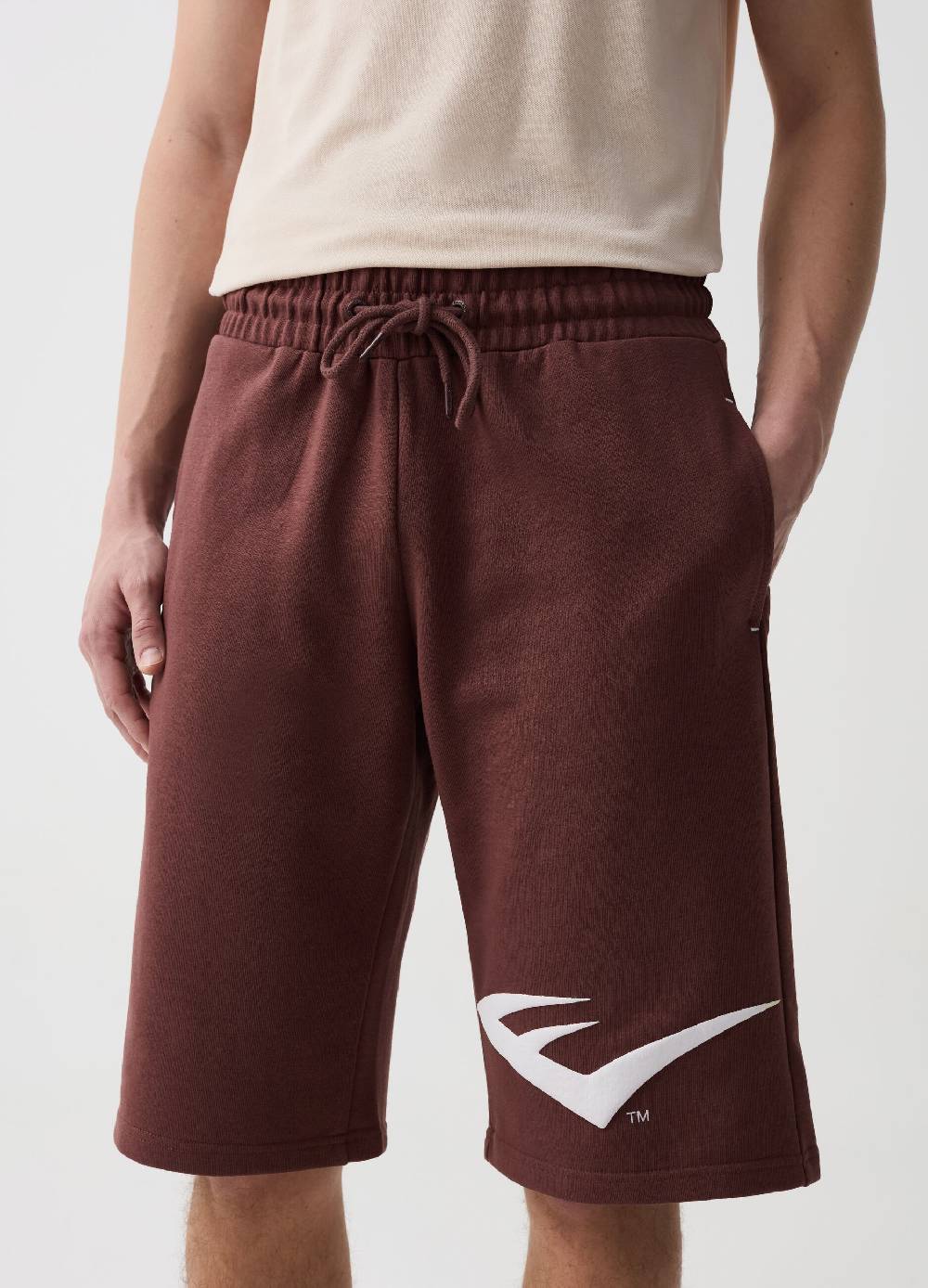 Ovs Bermuda Jogger Con Stampa E Ricamo Logo