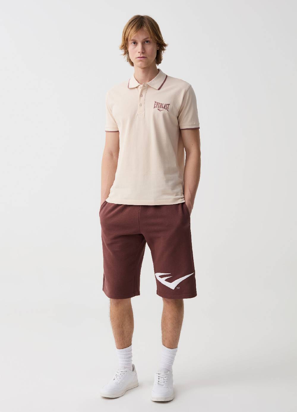 Ovs Bermuda jogger con stampa e ricamo logo