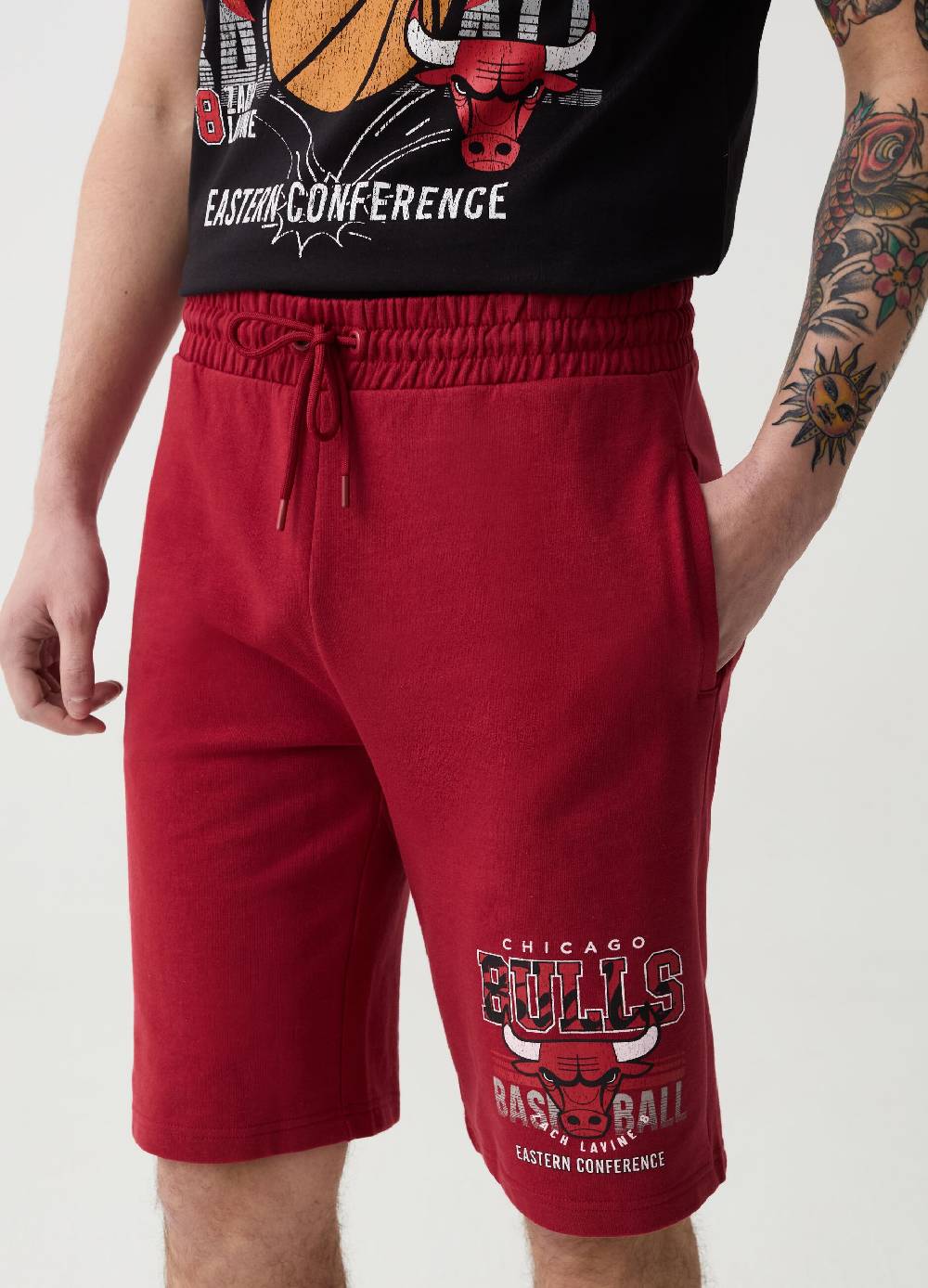 Ovs Bermuda Jogger Con Stampa NBA Chicago Bulls