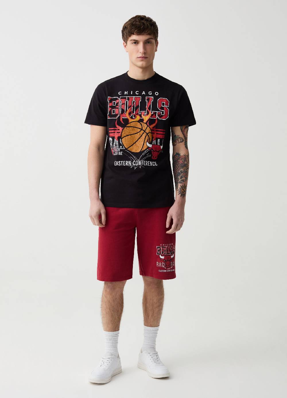 Ovs Bermuda jogger con stampa NBA Chicago Bulls