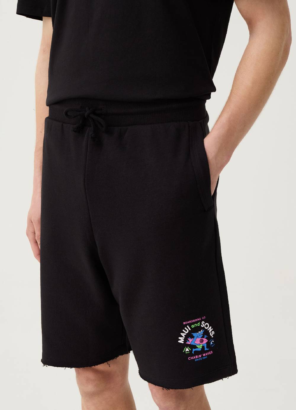 Ovs Bermuda Jogger Con Stampa Squalo Surf