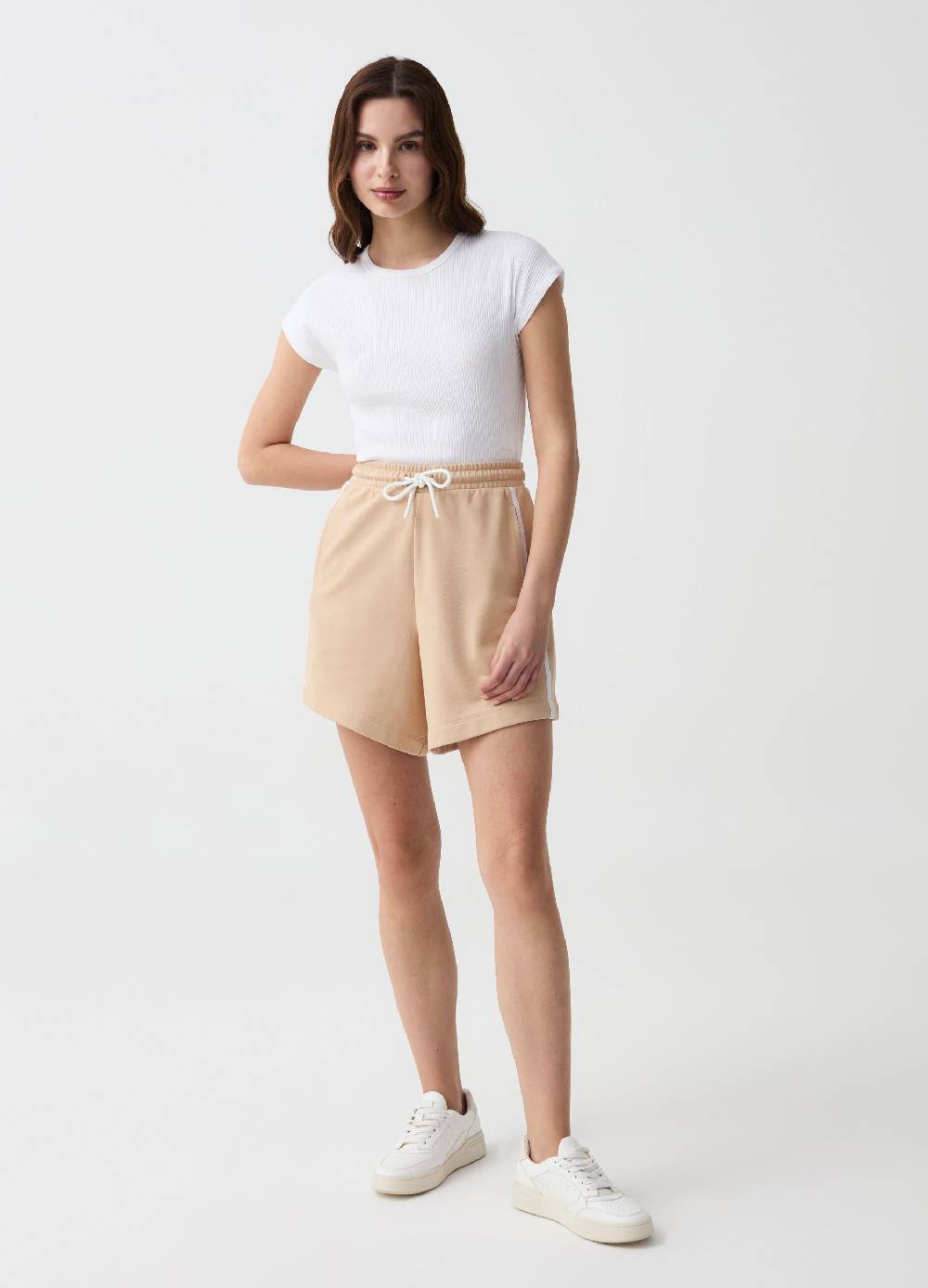 Ovs Bermuda jogger Essential con profili rigati