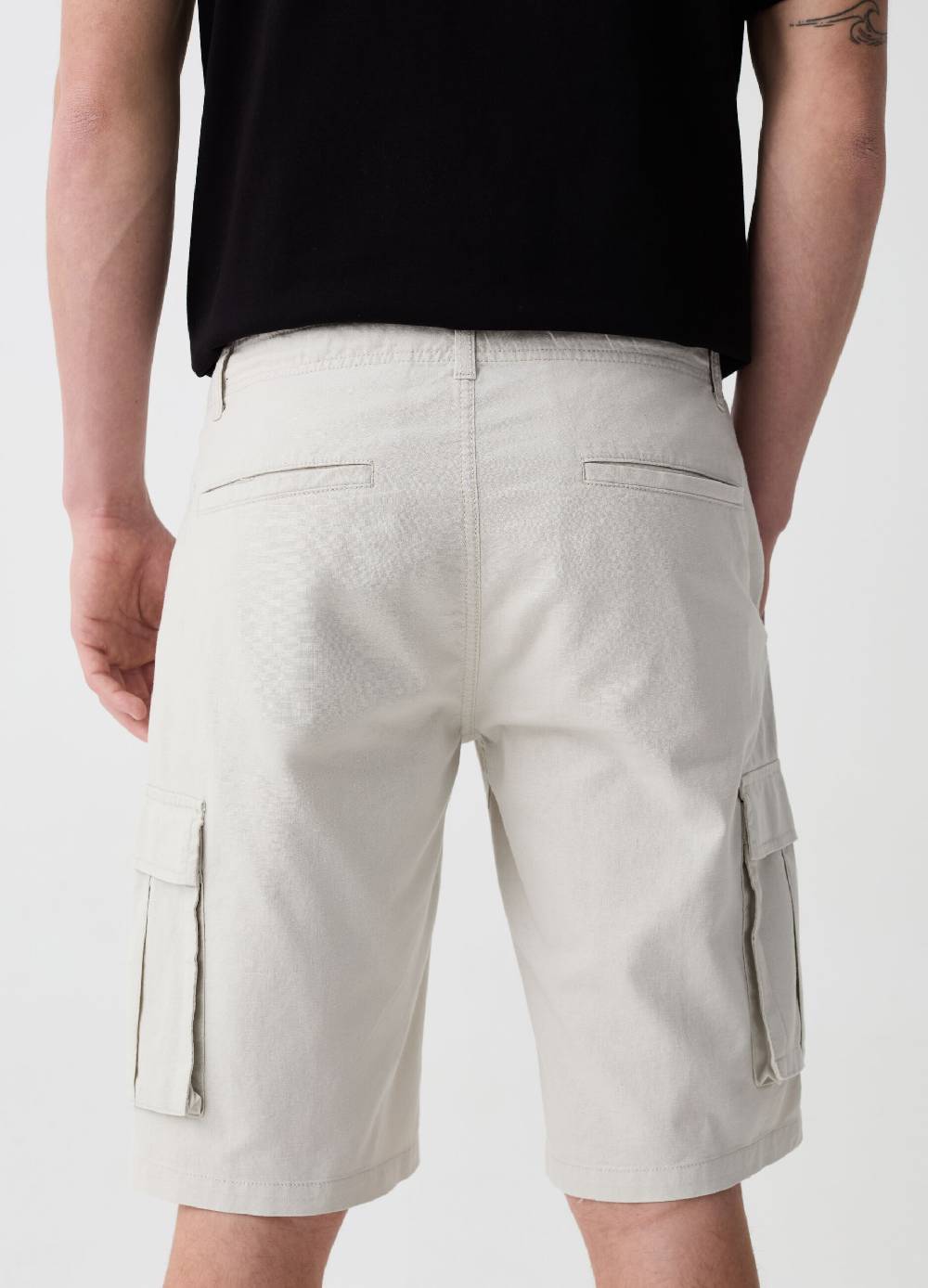 Ovs Bermuda Jogger In Cotone E Lino