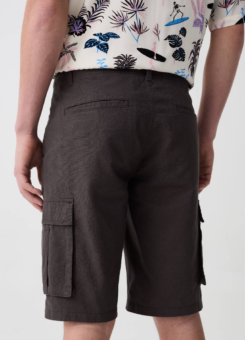 Ovs Bermuda Jogger In Cotone E Lino