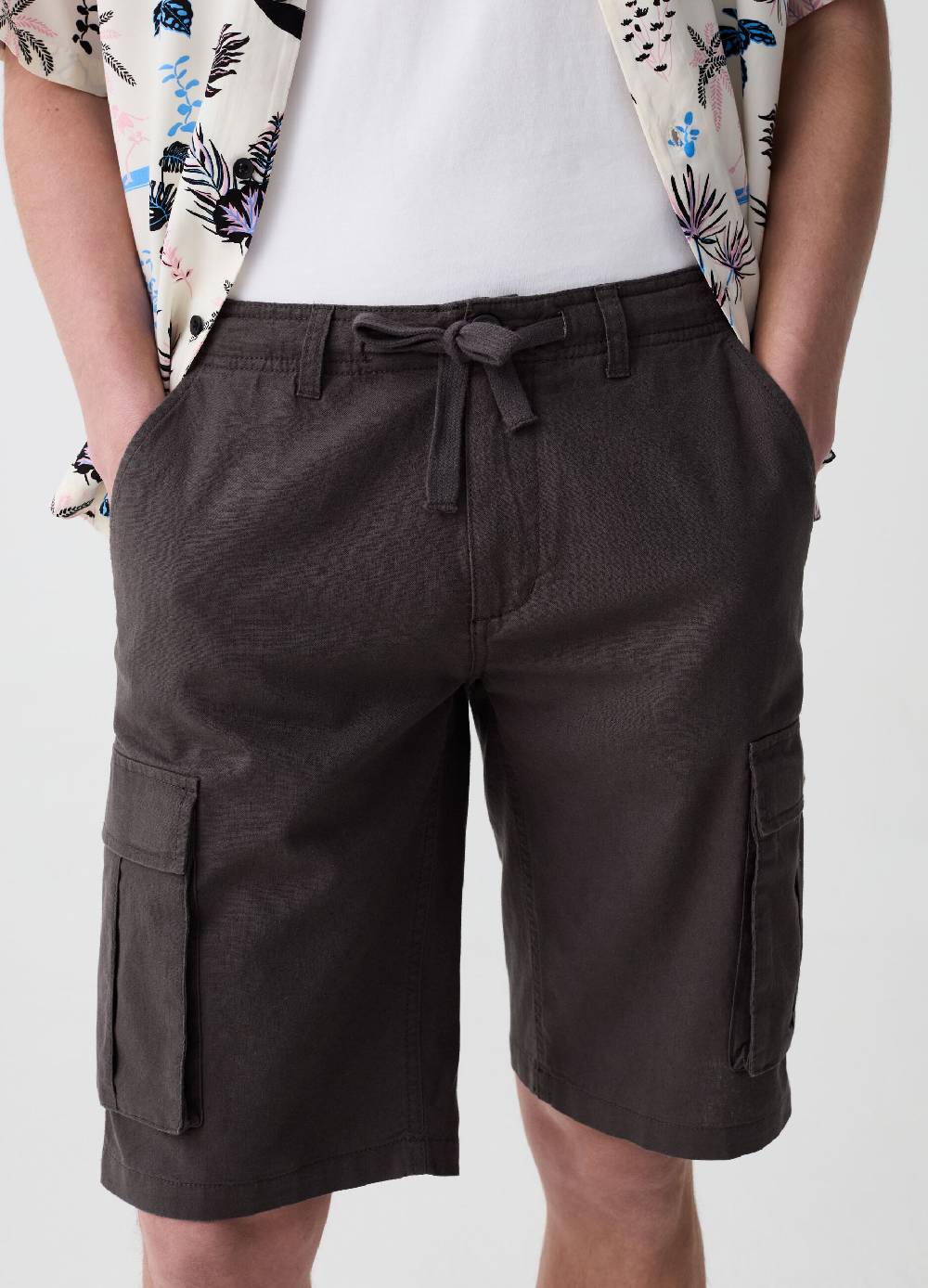 Ovs Bermuda Jogger In Cotone E Lino