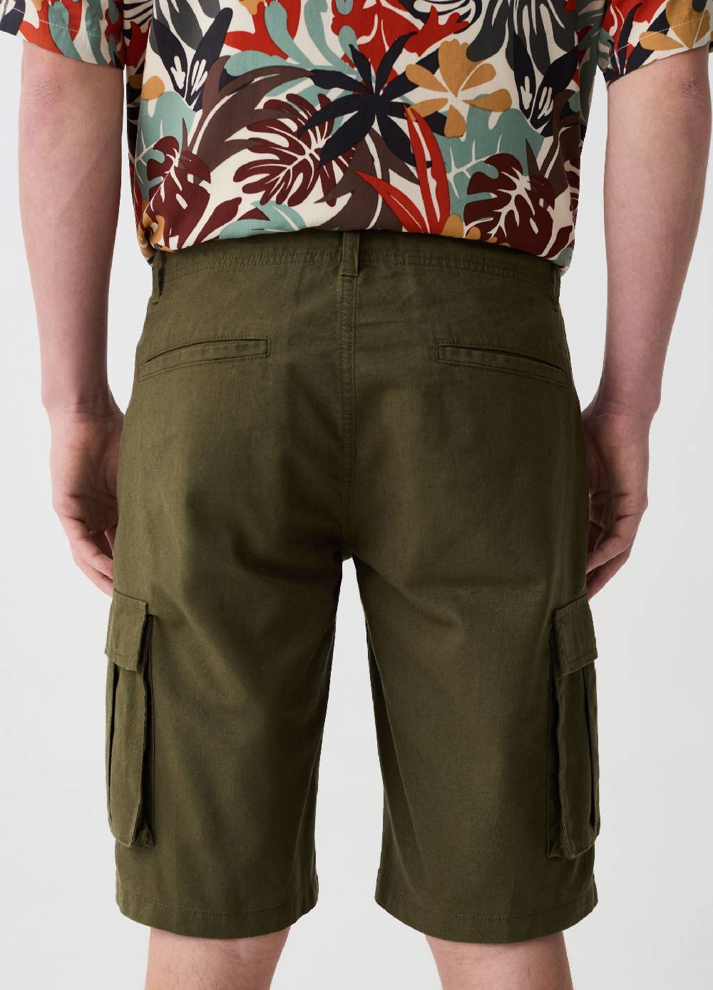 Ovs Bermuda Jogger In Cotone E Lino