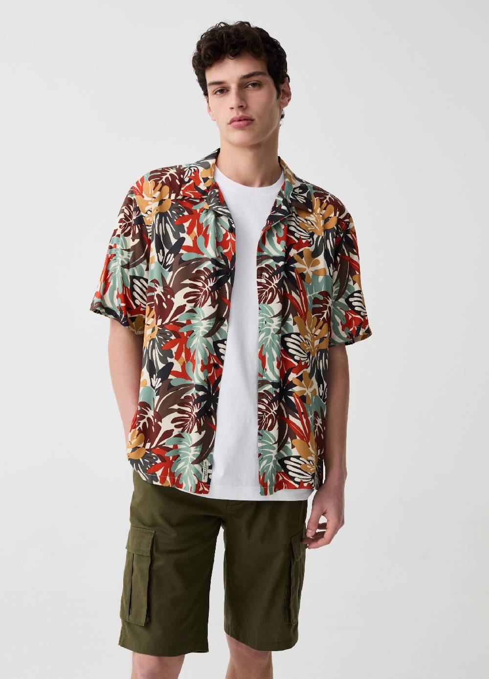 Ovs Bermuda jogger in cotone e lino