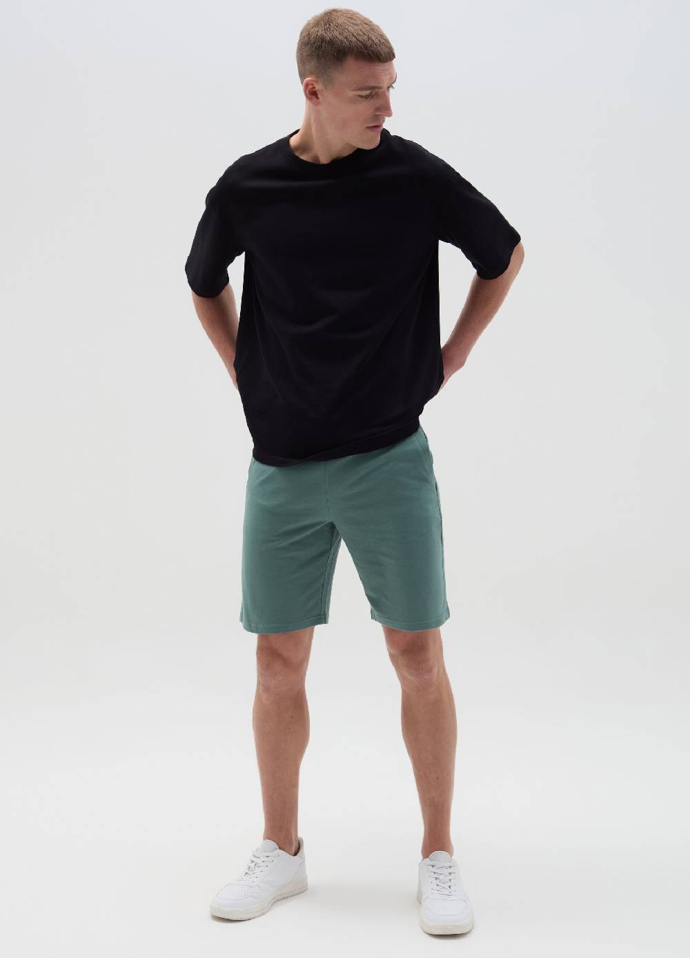 Ovs Bermuda jogger in felpa con coulisse