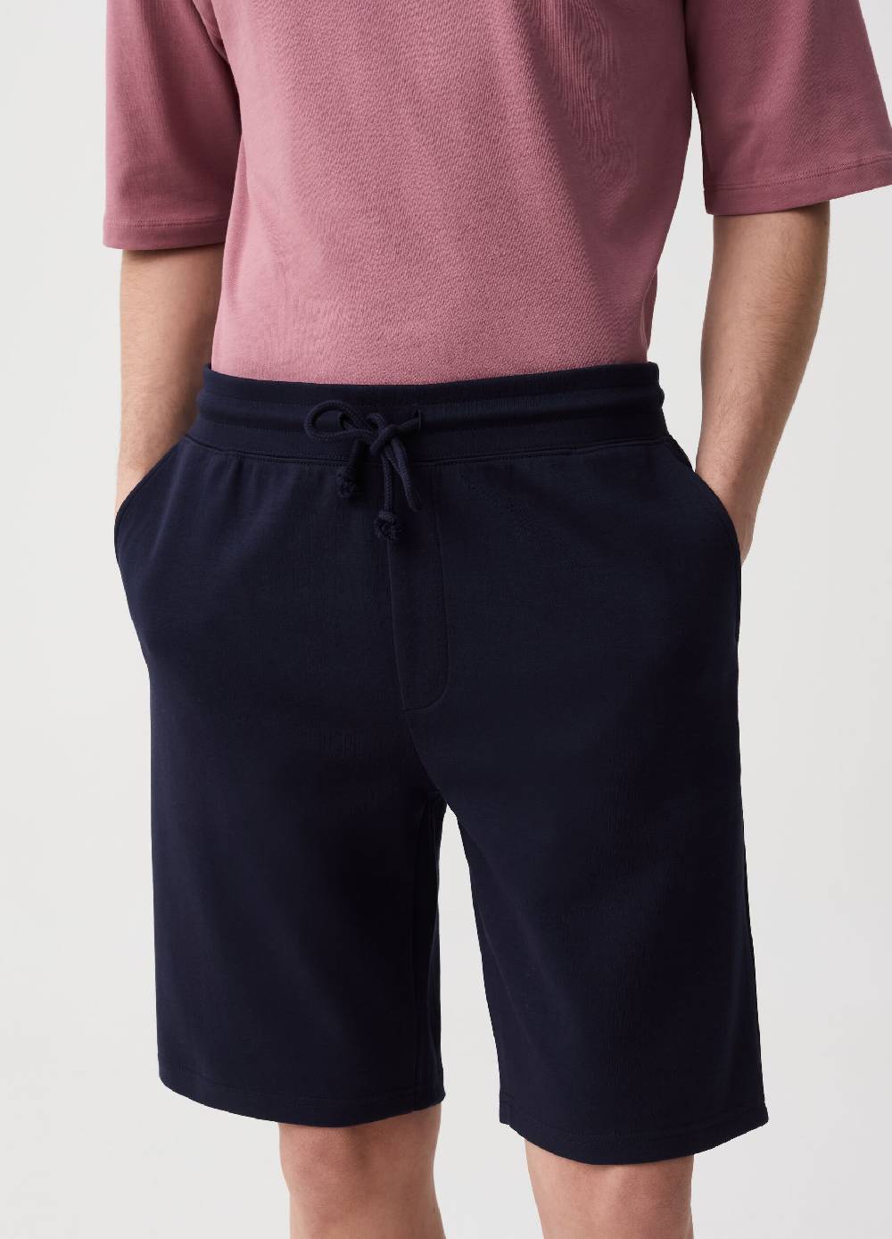 Ovs Bermuda Jogger In Felpa Con Coulisse