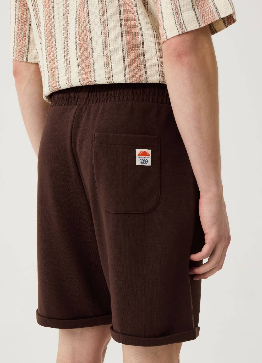 Ovs Bermuda Jogger In Felpa Con Risvolti