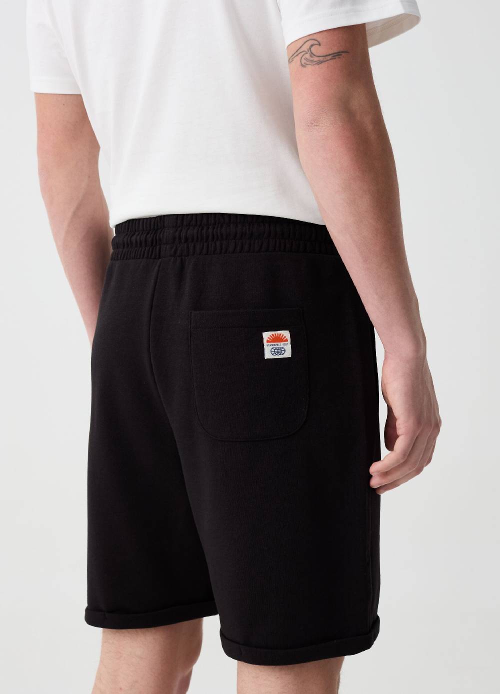 Ovs Bermuda Jogger In Felpa Con Risvolti