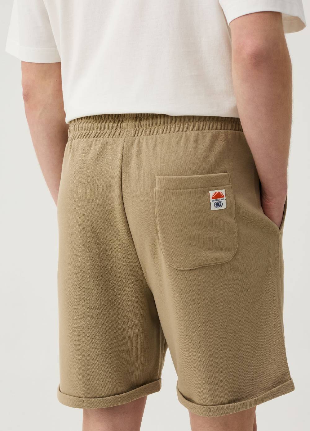 Ovs Bermuda Jogger In Felpa Con Risvolti