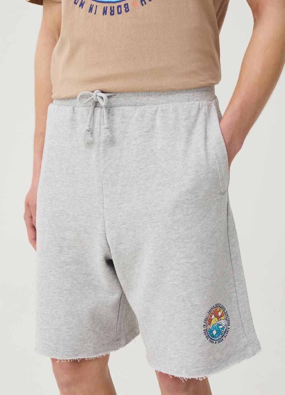 Ovs Bermuda Jogger In Felpa Con Stampa
