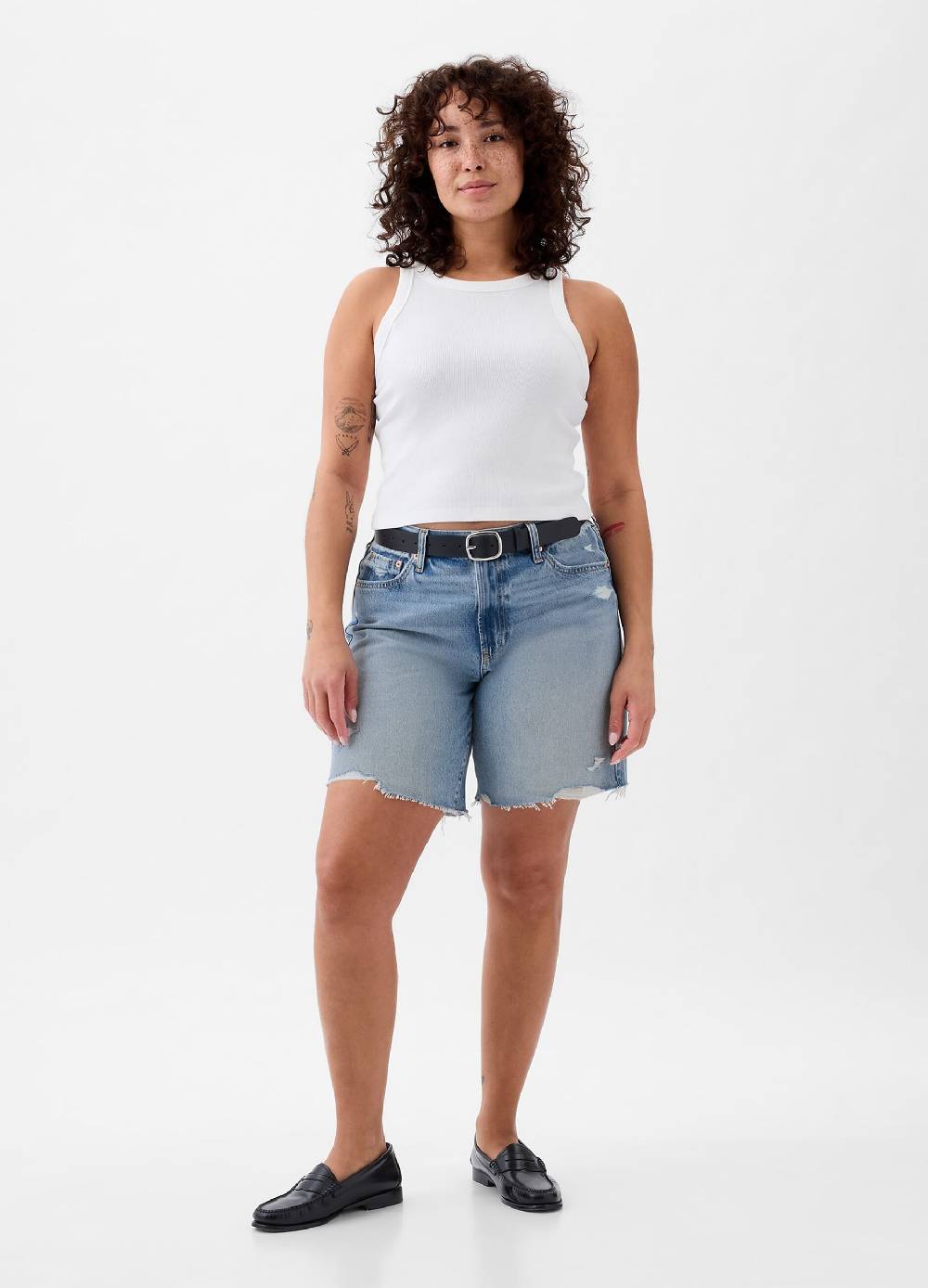 Ovs Bermuda Loose Fit In Denim Vita Media