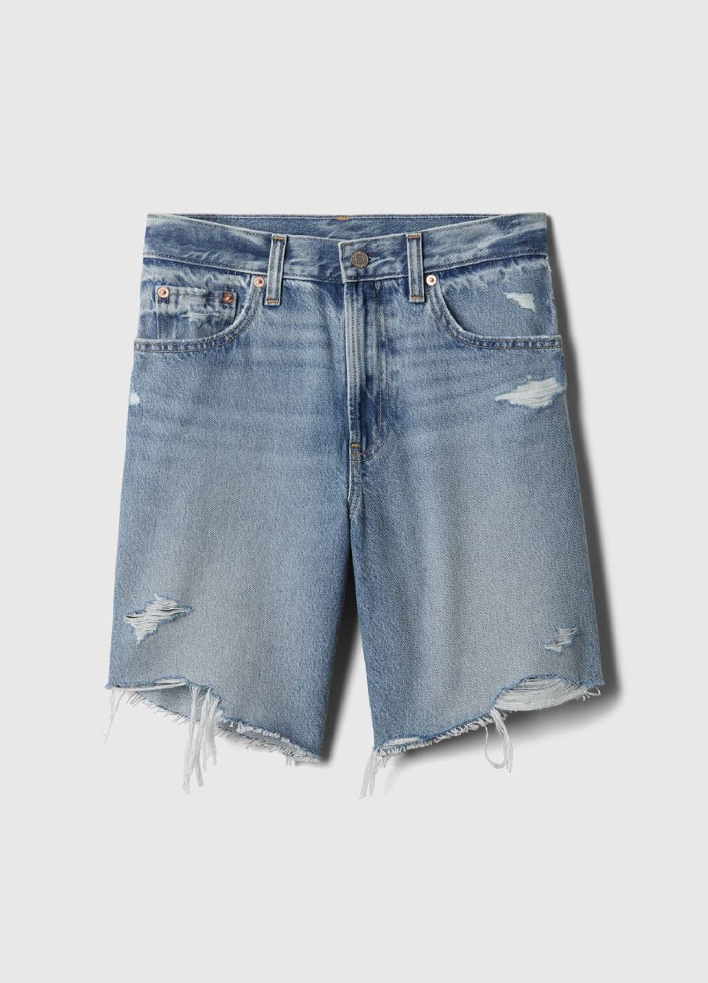 Ovs Bermuda Loose Fit In Denim Vita Media