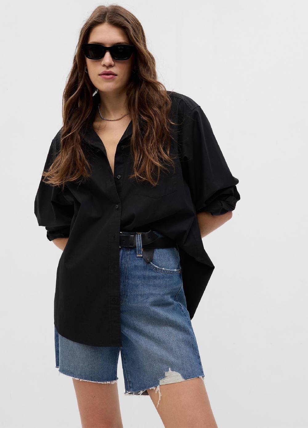 Ovs Bermuda loose fit in denim vita media