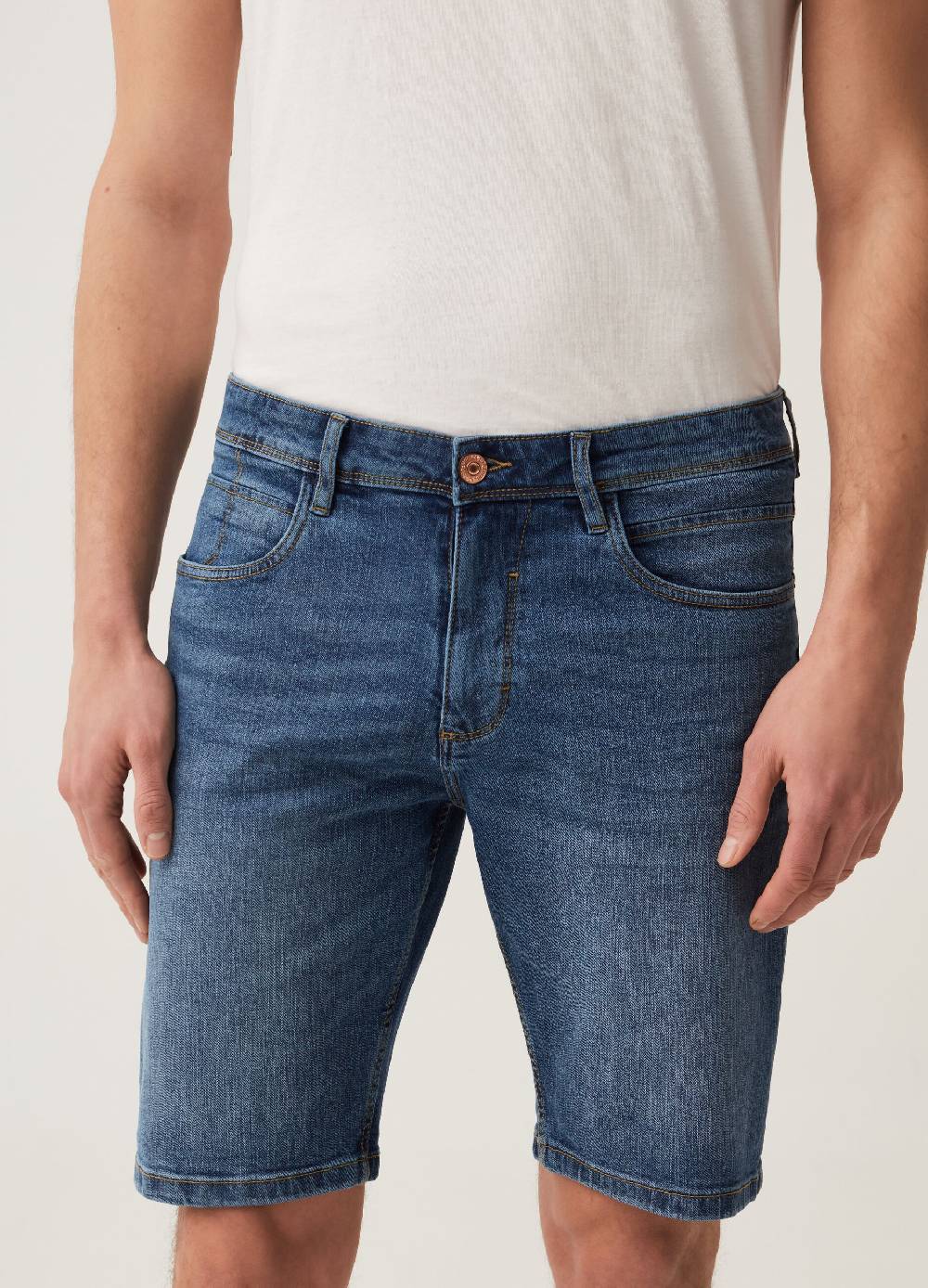 Ovs Bermuda Regular Fit In Denim Stretch