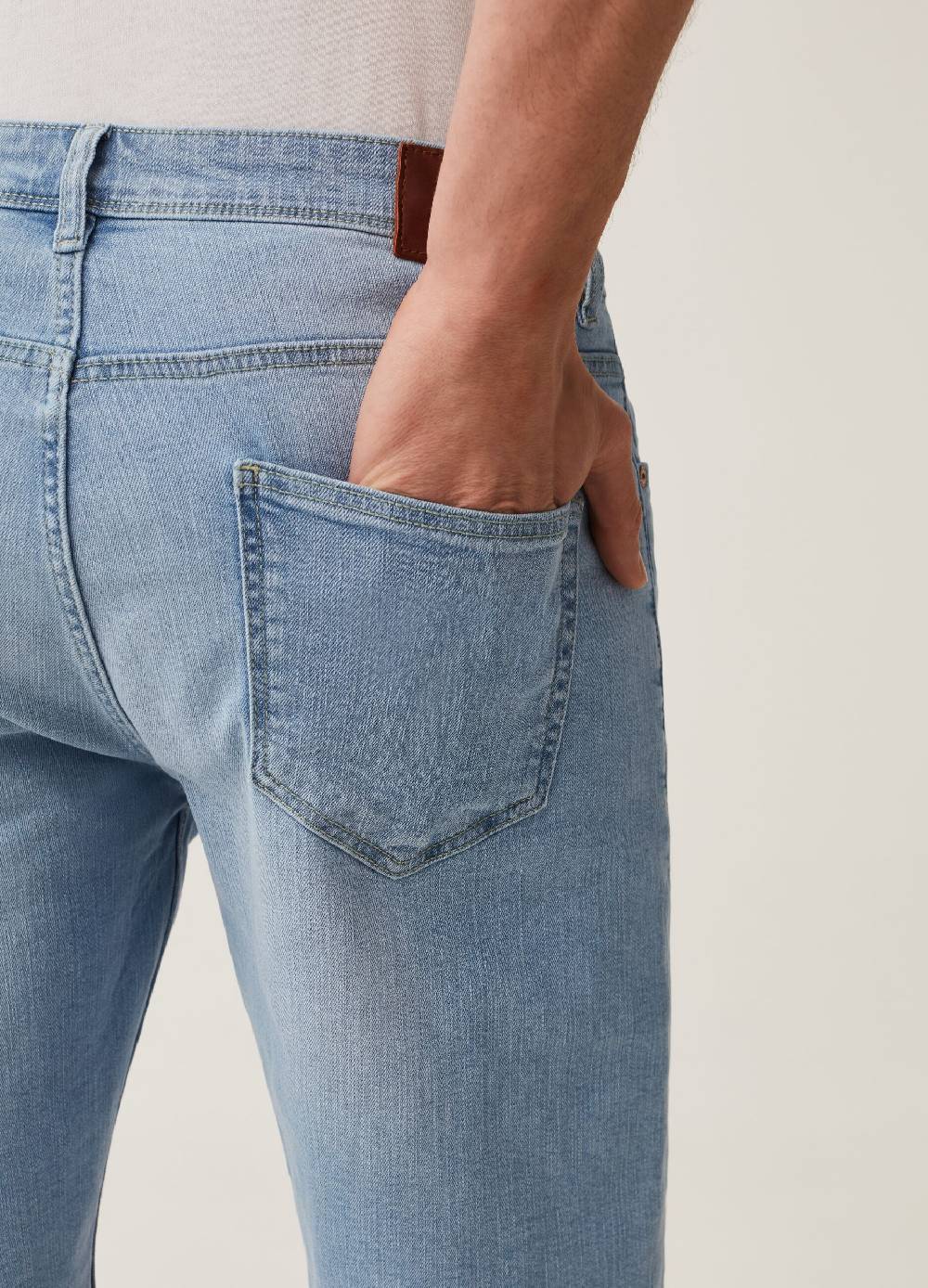 Ovs Bermuda Regular Fit In Denim Stretch